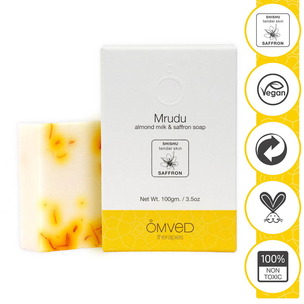 Mrudu Almond Milk & Saffron Baby Soap